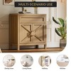 Zstar Buffet Cabinet Sideboard with Storage, 34.3' Modern Buffet Cabinet with Storage, Farmhouse Buffet Table Console Coffee Bar with 2 Doors - 4 of 4