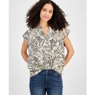 Tommy Hilfiger Womens Butterfly Tunic Blouse