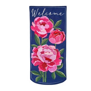 Peony Garden Welcome Everlasting Impression Textile Decor - 1 of 2