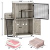 Villa Litter Box Enclosure With Platform - Double Layer Hidden Furniture, Indoor Modern Cat Washroom, House With Ladder, 33.5" L x 17.9" W x 41.9" H - 3 of 4