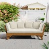 Maggift Patio Accent Chairs with Upholstered, Ergonomic Modern Design, Suitable for Lawn, Garden and Porch, Beige, 79" * 30.5" * 23.5" - 3 of 4