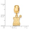 Black Bow Jewelry 14k Yellow Gold Plated Sterling Silver Navy Midshipmen NCAA Bead Charm - 3 of 4