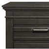 Gulches Transitional 2-Drawer Nightstand Charcoal Gray Finish, Okume Veneer, Antique Nickel Pulls, No Assembly 24"x16"x25"H - 4 of 4