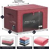 Sorbus 2 Pack Medium Foldable Storage Box - Metal Frame, Oxford Fabric, Large Window & Handles - Organization for Bedroom, Linens & Clothes - 4 of 4
