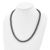 Black Bow Jewelry Mens Stainless Steel Gunmetal Plated Fancy Box Chain Necklace, 24 Inch - 4 of 4