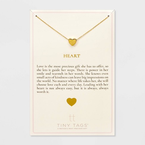 Tiny Tags Heart Chain Necklace - image 1 of 4