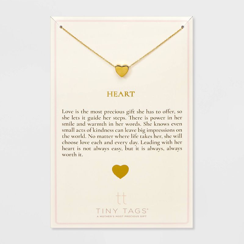 Tiny Tags Heart Chain Necklace, 1 of 13