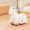 INFURNIC Baby Walkers Unicorn Ride on Toy with Music and Forward Movement for Toddlers, White, 27.2"*13.4"*20.9" - 3 of 4