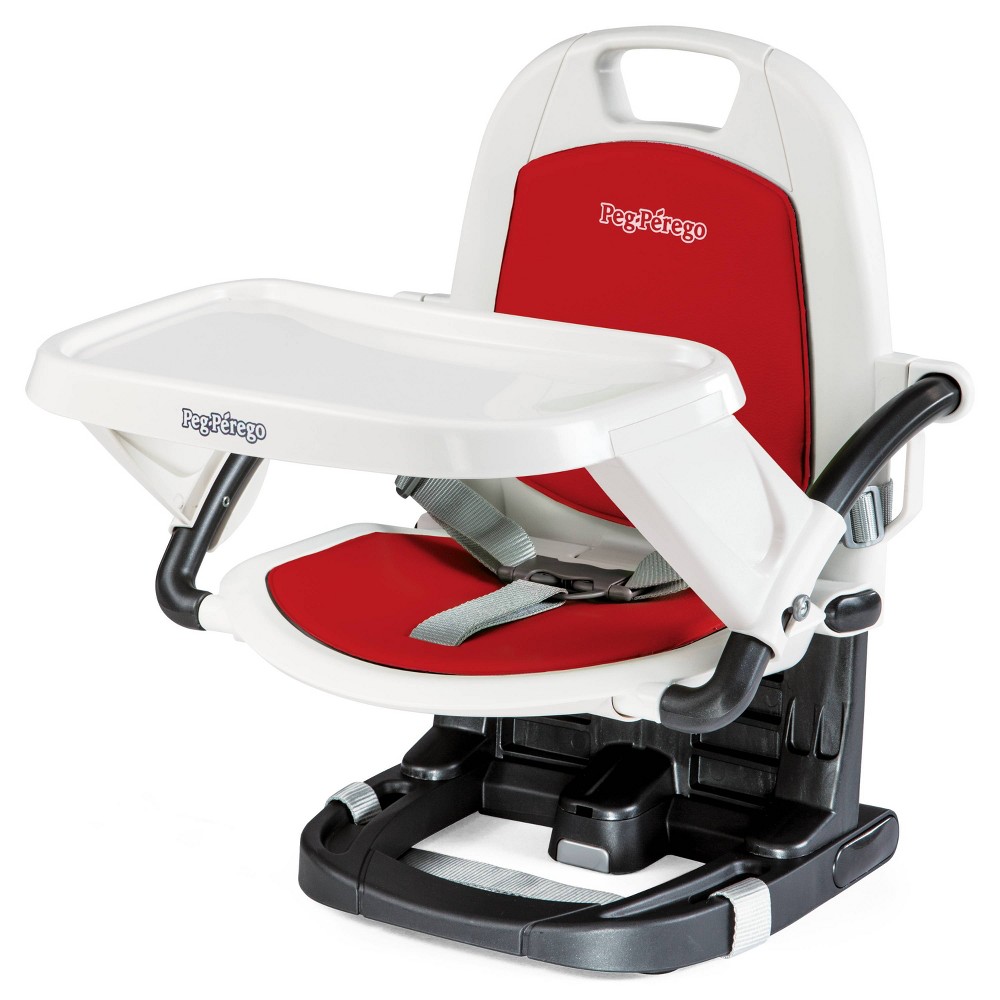 Photos - Car Seat PEG Rialto Booster Seat - Fragola: Adjustable Height, Portable, Removable Tray, 3-Point Harness 