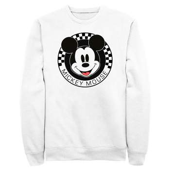 Men's Mickey & Friends Checkered Mickey Mouse Portrait Sweatshirt
