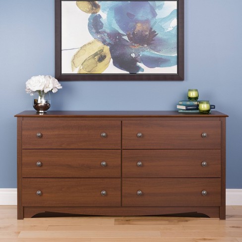 Monterey 6 Drawer Dresser Cherry - Prepac : Target