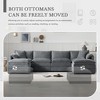 4/6 Seat Modular Sectional Sofa, L Shaped Cloud Sofa Couch Set, Upholstered Oversized Sofa Chair with Movable Ottoman -ModernLuxe - 4 of 4