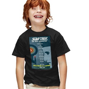 Boys' Star Trek Tng Season 1 Episode 2 T-Shirt Black X Small - 1 of 4