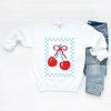 Simply Sage Market Patriotic Cherries Checkered Sweatshirt - 3 of 4