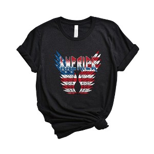 Simply Sage Market Women's America Wings Short Sleeve Graphic Tee - 1 of 3