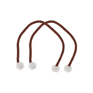 Unique Bargains Magnetic Buckle Small Faux Pearl Curtain Tie Polyester Rare Earth Magnet 2 Pcs - 1 of 4