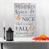 Northlight 23.5” White-Washed Pumpkin Spice Everything Nice Fall Wooden Hanging Wall Sign - image 2 of 4