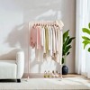 Heavy-Duty Clothes Rack with Dense Mesh Storage Shelf, 25.4mm Metal Garment Rack with Wheels and 2 Brakes Freestanding Clothes Rack - 4 of 4