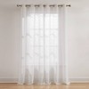 38"x84" Lush Decor Aileen Textured Raindrop Sheer Window Curtain Panels White Pair - 4 of 4