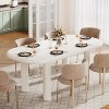 Tribesigns Wood Oval Dining Table for 6 People - 2 of 4