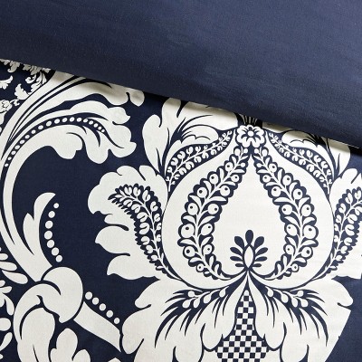 GDFStudio Woolley 7 Piece Cotton Printed Comforter Bedding Sets, Indigo/Queen — фото 8