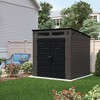 Suncast Modern Outdoor Storage Shed, 200 cu. ft. Peppercorn Resin Plastic Shed for Lawn Mower, Bikes, Utility Tools, Patio, & Yard. Weatherproof & - 2 of 4