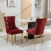 Lyngins Modern Armless Dining Chair Set of 2, High-end Tufted Solid Wood Kitchen Chair with Chrome Steel Legs, Velvet Upholstered Living Room Chair - 4 of 4