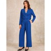 INSPIRE CHIC Women's Business Casual Outfit Notched Lapel Crop Jacket Wide Leg Pant Work Suits 2-Piece-Set - 2 of 4
