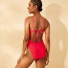 Women's Tie Back Extra High Leg Extra Cheeky One Piece Swimsuit - Wild Fable™ - 2 of 4