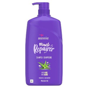 Aussie Miracle Repairer Shampoo with Aloe for All Hair Types, Paraben Free, 26.2 fl oz, 778 mL - 1 of 1