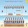 Safstar Kids Wooden Sandbox with Canopy & Foldable Bench Seats - 4 of 4