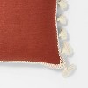 Woven Frame Square Throw Pillow with Side Tassels - Threshold™ designed with Studio McGee - 3 of 4