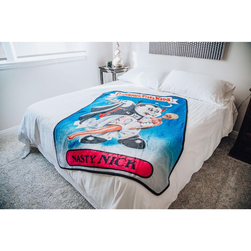 Just Funky Garbage Pail Kids Nasty Nick Fleece Throw Blanket | 45 x 60 Inches, 5 of 7