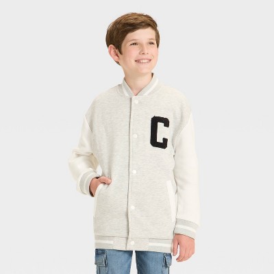 Boys' Varsity Captain's Jacket - Cat & Jack™ Heathered Gray
