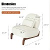 Modern Accent Lounge Chair with Solid Wood Legs, Velvet Upholstered Armless Living Room Chair,Bedroom Reading Chair for Apartment-Koiai - 4 of 4