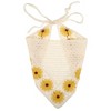 Unique Bargains Women's Fashion Sunflower Hollow Triangle Headwrap 18.90"x9.45" Yellow 1pc - 4 of 4