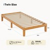 Lyngins Natural Pine Bed Frame, Wooden Platform Bed Frame, No Box Spring Needed Storage Bed, Minimalist Headboard-Less Bed Frame for Bedroom - 2 of 4