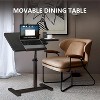 Height-Adjustable Side Table with Hidden Wheels, Mobile Standing Desk with Tilting Split Top for Office, Sofa & Care Bed - 2 of 4