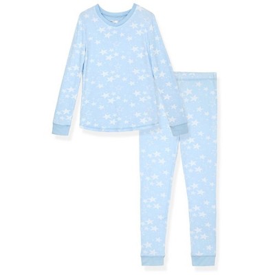 Sleep On It Girls 2-Piece Super Soft Jersey Long Sleeve Snug-Fit Pajama Set
