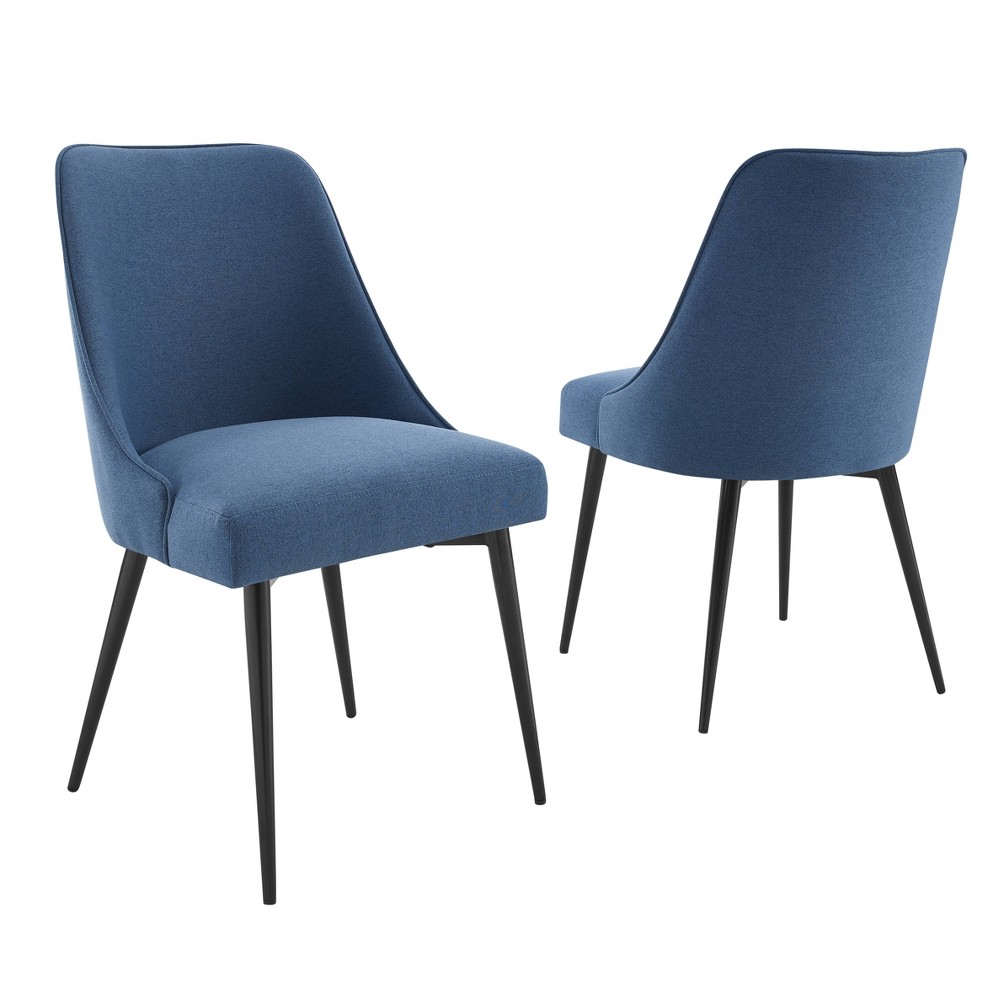 Photos - Dining Table 18" Set of 2 Colfax Side Chairs Blue - Steve Silver Co.: Upholstered, Meta