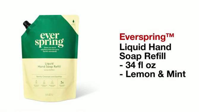 Liquid Hand Soap Refill - 34 fl oz - Lemon &#38; Mint - Everspring&#8482;, 2 of 6, play video