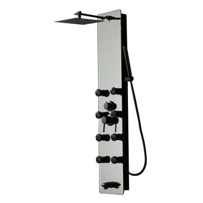 BWE 8-Jet Multifunction Shower Panel System Mirror treatment Shower Head and Handheld Shower head