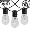 Novelty Lights Edison Outdoor String Lights with 50 In-Line Sockets Black Wire 100 Feet - 2 of 4
