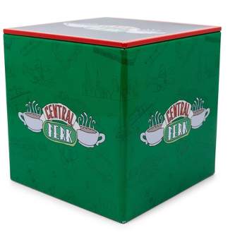 Ukonic Friends Central Perk Tin Storage Box Cube Organizer with Lid | 4 Inches
