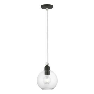 Livex Lighting Downtown 1 - Light Pendant in  Black/Brushed Nickel
