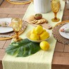 Design Imports  Handloomed  Chevron Jacquard Fringe Table Runner, Avocado, 15X72" - 4 of 4