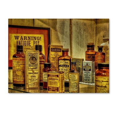 Vintage Medicine Bottles Canvas Art in 32" x 24" Size