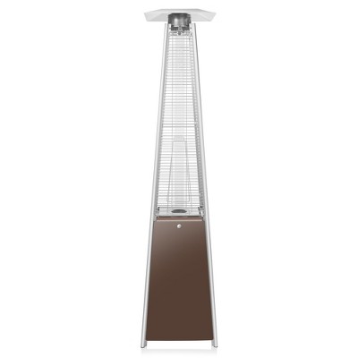 Casafield Mocha Pyramid Patio Heater with Dancing Flame and Wheels