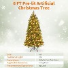 Prelit Pencil Christmas Tree 6 FT with Pine Cones & Berries, Slim Fraser Fir Tree w/700 Branch Tips & 350 Lights for Home, Office, Party Decoration - 2 of 4