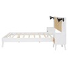 Okak Queen Size Platform Bed Frame with 2 Lamps Modern Solid Wood Bed with 2 Nightstands Noise-Free No Springs Required Easy to Assemble - 3 of 4